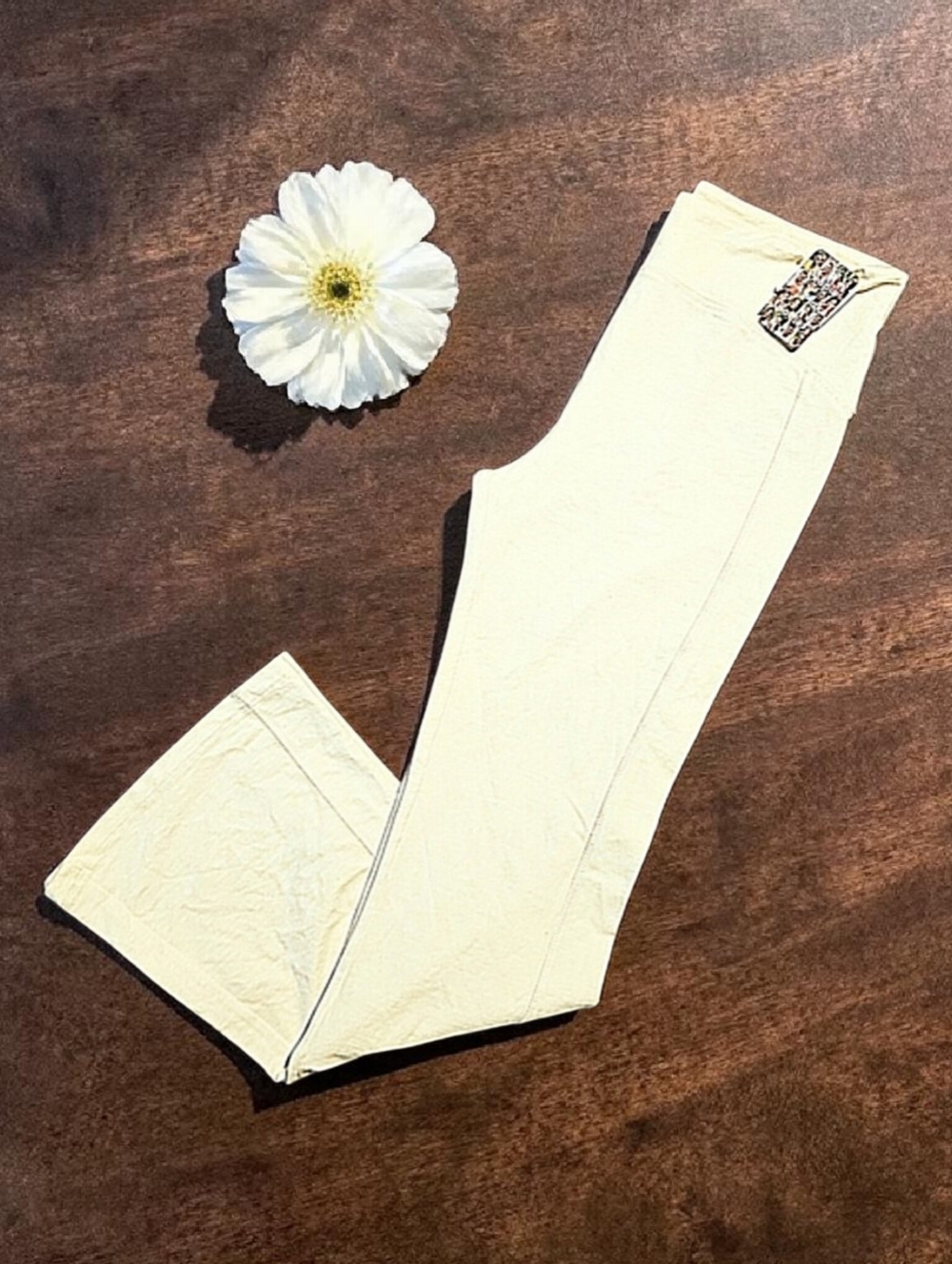 Known Supply Thick Organic Sustainable Cotton Flare Leggings Size Large NWT